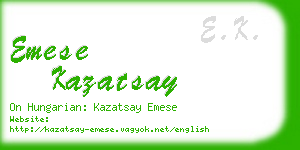 emese kazatsay business card